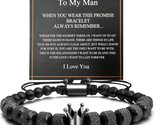 Bracelets Gifts for Men, Natural Stone Crown Cross Bracelet Valentine&#39;S ... - £20.07 GBP
