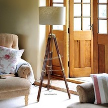 Vintage Designer Tripod Floor Lamp Nautical Floor Lamp Home Decor Shade ... - $82.82