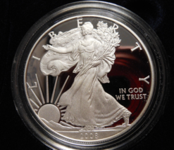 2008-W Proof Silver American Eagle 1 oz coin w/ box &amp; COA - $85.00