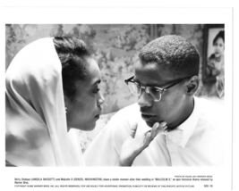 1992 Malcolm X Press Photo Denzel Washington Angela Bassett Publicity B&amp;W 8x10 - £7.18 GBP