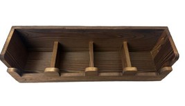 Rustic Burnt Wood Tea Box, 8-Compartment Tabletop Tea Bag Holder Dispenser - £7.91 GBP