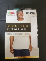 Fruit of the Loom Crafted Comfort T Shirts Mens XL 46-48&quot; White Crew 3 pack NEW - £14.65 GBP