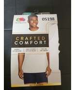 Fruit of the Loom Crafted Comfort T Shirts Mens XL 46-48&quot; White Crew 3 p... - £14.68 GBP
