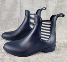 Nautica Rain Boots Womens Size 8 Blue Chelsea Casual Momcore Rain Ankle Pull On - £18.63 GBP