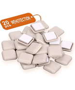 20 PCS Self-Stick Furniture Sliders,1 Inch OD Square Furniture Sliders f... - $13.06