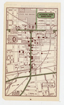1951 Original Vintage Map Of Jackson Mississippi Downtown Business Center - £14.42 GBP