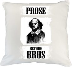 Make Your Mark Design Prose Before Bros. Funny White Pillow Cover for Writers an - £19.73 GBP+