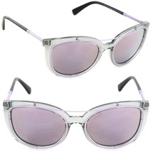 Versace VE4336-52545R Cat Eye Sunglasses Transparent Grey/Dark Grey Mirr... - $119.95