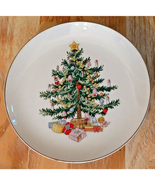 Lefton 8&quot; Christmas Pedestal Cake Plate/Dish Cookie Christmas Tree Holiday - $20.15 CAD