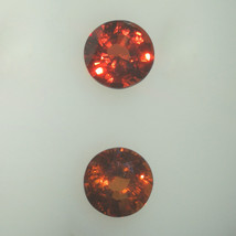Natural Spessartite Round Facet Cut 5X5mm Fire Orange Color FL Clarity Loose Gem - £65.65 GBP