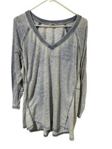 Jane And Delaney Size 1X Light Blue Long Sleeve Top - $14.00