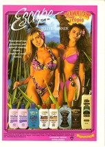 1993 Hawaiian Tropic Suntan Oil Sexy Blonde Brunette Bikini Vintage Prin... - £4.66 GBP