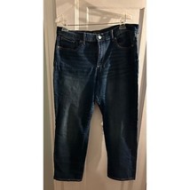 banana republic straight leg jeans sz 32 / 14 awesome blue jean color - $18.04