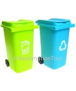 2 Trash Garbage Can &amp; Recycle Bin Lot GI Joe Playset Accessories 1:6 Sca... - $14.99