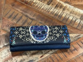 Loungefly Day of the Dead Faux Leather Trifold Womens Wallet - $44.55