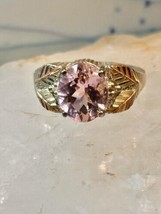 Black Hills Gold ring size 10.75 pink band sterling silver women - £120.86 GBP