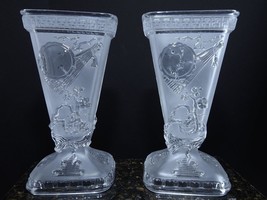 1920&#39;s French Art Deco Baccarat Chinoiserie art glass vases - £945.75 GBP