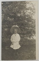 Darling Young Girl Pretty Dress and Large Hat c1910 Postcard R7 - £6.35 GBP