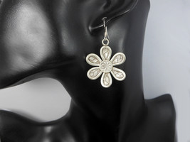 Dangle Floral Earrings, Tribal Woven Earrings, Womens Earrings | Sup Silver - £43.02 GBP