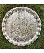 13&#39;&#39; Serving Tray Salver Coffee Tea Nappy Pan Zamak Antique Silver Color - €41,42 EUR