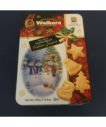 Empty walkers shortbread cookie tin Christmas cookie tin with snowman gr... - $27.08 CAD
