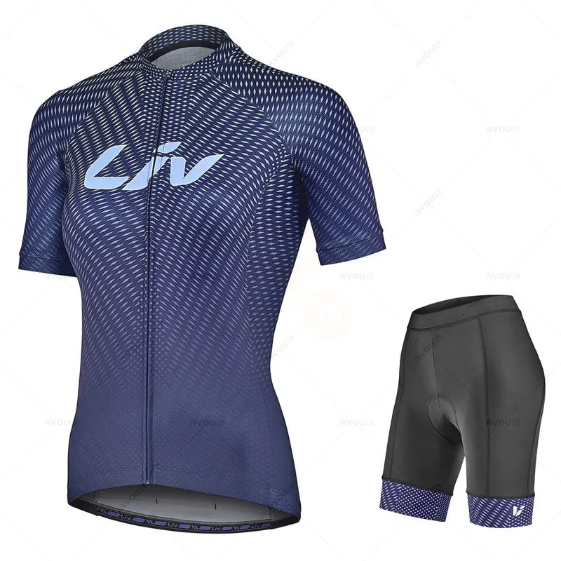 Sporting Women&#39;s Cycling Clothing 2022 Summer Liv Team Short Sleeve  Set Road Bi - £34.32 GBP