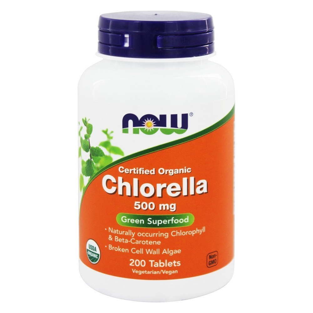 NOW Foods Chlorella Green Superfood Certified Organic 500 mg., 200 Tablets - $15.29