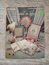 United In Love 304 Cross Stitch Pattern Book Wedding Sampler VTG Cottage... - $11.39