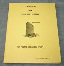 The Foster Creighton Story Nashville History Book 1974 Parthenon Builders Rare - £79.12 GBP