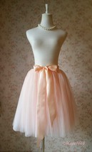 Blush Pink Tulle Midi Skirt Women Girl A-Line Plus Size Tutu Tulle Skirts image 1