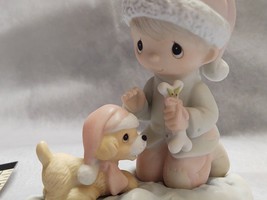 Wishing You a Season Filled with Joy, Boy with Puppy Precious Moments Figurine  - £32.06 GBP