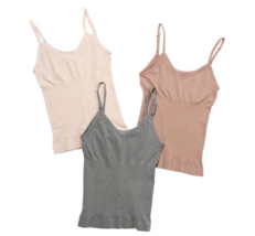 Skinnygirl Cami Tops Seamless Shaping &amp; Toning Reversible Layering-3 Pac... - £38.47 GBP