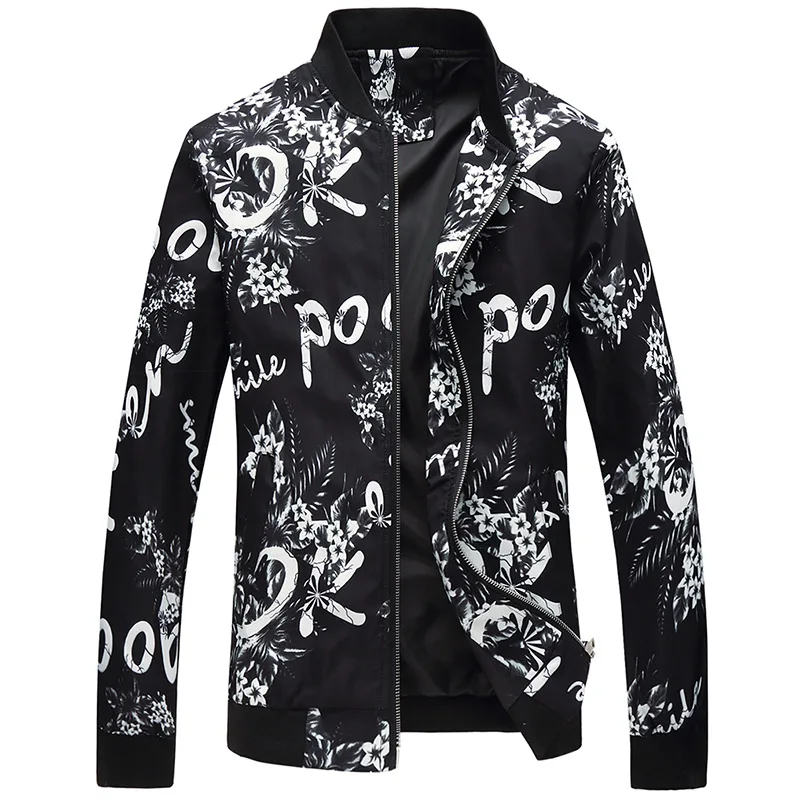 Chinese Style Outdoor  Loose Jacket Windbreaker Mens Spring  Fashion Printed Bas - £344.64 GBP