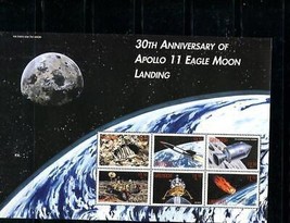 Grenada 30th anniv APOLLO 11 Moon landing Large  Sheet  1999 MNH Space 9111 - £3.08 GBP