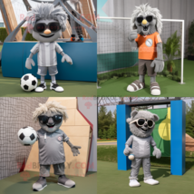 Gray Soccer Goal mascot costume character dressed with a Corduroy Pants and Sung - £1,097.93 GBP