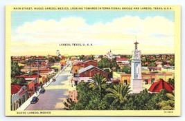 Postcard Main Street Nuevo Laredo Mexico Looking Towards Laredo Texas - £2.89 GBP