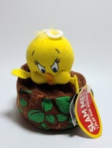 Tweety Bird Slammer  Plush Beanie Stuffed Animal Looney Tunes 5&quot; 1998 no... - $18.68