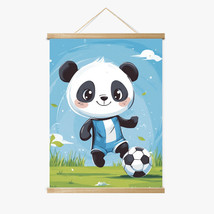 Percy the Powerhouse Panda Wood Frame Hanger by Dancing Littles Jungle - $39.99