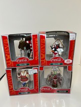 Coca-Cola Trim A Tree Collection Christmas Ornament lot of 4 x77 - $375.42 MXN