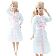 Doll Bathrobe Pajamas Wear Sleeping Outfit Clothes For Barbie Doll Accessories - £6.77 GBP