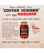 1956 Nescafe Instant Coffee Grounds Advertisement Breakfast Beverage DWQQ2 - $19.99