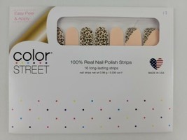 Color Street TREND SPOTTED Real Nail Polish Strips Leopard Animal Print ... - £26.54 GBP