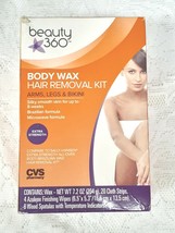 (1) Beauty 360 Body Wax Hair Removal Kit Brazilian Formula Extra Strength - $8.56