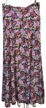 NEW LuLaRoe Medium Gray Purple Green Floral Knit Maxi Skirt/Strapless Dress - £39.95 GBP