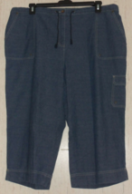 Excellent City Blues By Koret Denim Look Cargo Capris / Cropped Pants Size 24W - £22.03 GBP