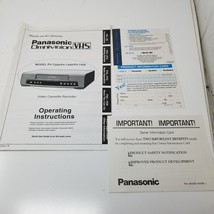 Panasonic Omnivision VHS Player PV-7200 PV-7400 PV-7450 Operating Instru... - £8.93 GBP