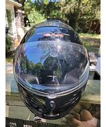 VCAN Model 608 Full Face Modular Flip-Up Motorcycle Helmet Size Medium Black 