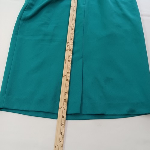 Vintage City Girl By Nancy Bolen Women's Turquoise Back Zip & Slit Skirt Size 14 Item image 14