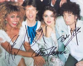 Rare Signed 4x LIVE AID 1985 Concert Mick Jagger Bob Dylan Tina Turner Madonna - £312.89 GBP
