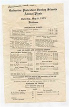 Galveston Protestant Sunday Schools Annual Picnic 1925 Texas Schedule of... - $27.72